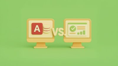 The supplier cycle on Access VS on a purchasing management software