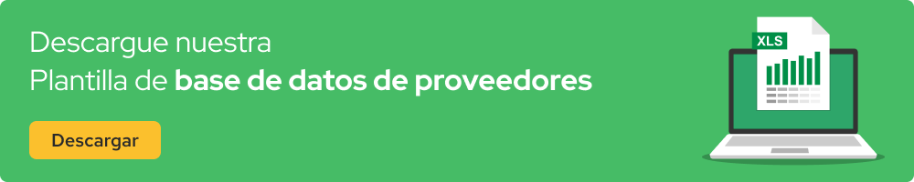 descargue nuestra plantilla de base de datos de proveedores