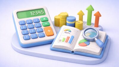 Illustration d’une analyse financière avec calcul, indicateurs de performance et croissance