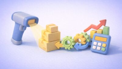 Illustration du contrôle et de l’optimisation des flux logistiques et financiers par la digitalisation