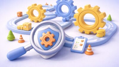 Illustration du contrôle et de la sécurisation des processus opérationnels avec gestion des risques