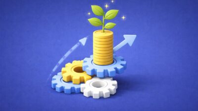 Illustration 3D de la gestion stratégique des comptes fournisseurs favorisant la croissance financière