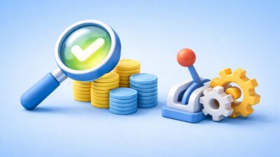 Illustration 3D de la visibilité des dépenses permettant le contrôle et l’optimisation des engagements financiers